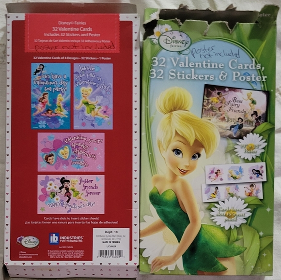 Disney | Other | Used Disney Fairies Valentines Cards | Poshmark